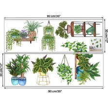 NW NessiWorld Saksılı Çiçek Tasarımlı Yapışkanlı Sticker MC-480D