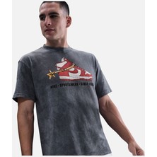 Nike U Nsw Tee M90 Oc Vintage Erkek Tişört – Gri Kırmızı Siyah Spor & Casual Günlük Tee /HQ9273-060