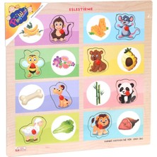 NW NessiWorld ONY-360-361 Ahşap Tutmalı Eşleştirme - Hangi Hayvan Ne Yer