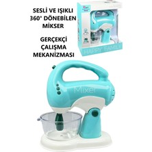 Brother Toys Gerçekçi Çırpıcısı Hareketli Sesli Işıklı Mikser Blender Oyuncak Mavi 17 Cm.