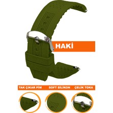  18mm-20mm-22mm-24mm saatlerle uyumlu soft silikon saat kordonu kayışı s01a16-dg