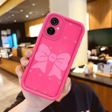 HONTINGA Tecno Camon 19 Neo ile Uyumlu Kılıfı Düşüme önleyici Basitlik Anti Düşme Kamera Korumali şirin Fiyonk Desen Gül Kırmızı Yumuşak Silikon Telefon Kılıfı Kadın ve erkek için uygundur K8-0089