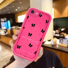 HONTINGA iPhone 8 ile Uyumlu Kılıfı Düşüme önleyici Basitlik Anti Düşme Kamera Korumali şirin Siyah Fiyonk Desen Gül Kırmızı Yumuşak Silikon Telefon Kılıfı Kadın ve erkek için uygundur K8-0102