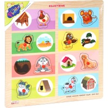 NW NessiWorld ONY-363-364 Ahşap Tutmalı Eşleştirme Hangi Hayvan Nerede Yaşar