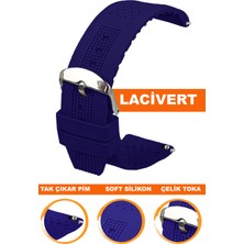  18mm-20mm-22mm-24mm saatlerle uyumlu soft silikon saat kordonu kayışı s01a16-l