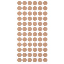 Kittiwake Home Life Kahverengi 72 Adet Yapışkanlı Masa, Sandalye, Koltuk Altı Parke Koruma Keçesi, Yuvarlak, 1,5 cm