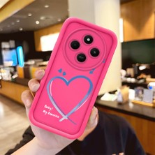 HONTINGA Redmi 14C ile Uyumlu Kılıfı Düşüme önleyici Basitlik Anti Düşme Kamera Korumali şirin Kalp Desen Gül Kırmızı Yumuşak Silikon Telefon Kılıfı Kadın ve erkek için uygundur K8-0098