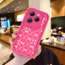 HONTINGA Infinix Hot 40 ile Uyumlu Kılıfı Düşüme önleyici Basitlik Anti Düşme Kamera Korumali şirin küçük fiyonk Desen Gül Kırmızı Yumuşak Silikon Telefon Kılıfı Kadın ve erkek için uygundur K8-0071