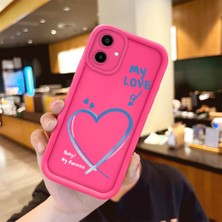 HONTINGA Samsung Galaxy A06 ile Uyumlu Kılıfı Düşüme önleyici Basitlik Anti Düşme Kamera Korumali şirin Kalp Desen Gül Kırmızı Yumuşak Silikon Telefon Kılıfı Kadın ve erkek için uygundur K8-0098