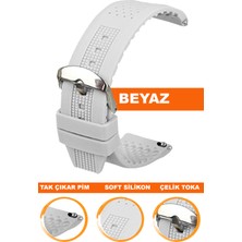  18mm-20mm-22mm-24mm saatlerle uyumlu soft silikon saat kordonu kayışı s01a16-w