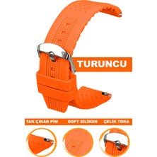  18mm-20mm-22mm-24mm saatlerle uyumlu soft silikon saat kordonu kayışı s01a16-t