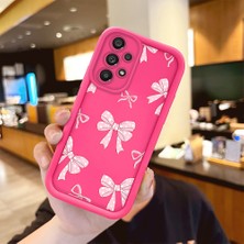 HONTINGA Realme C21 ile Uyumlu Kılıfı Düşüme Önleyici Basitlik Anti Düşme Kamera Korumali Şirin Fiyonk Desen Gül Kırmızı Yumuşak Silikon Telefon Kılıfı Kadın ve Erkek Için Uygundur K8-0072