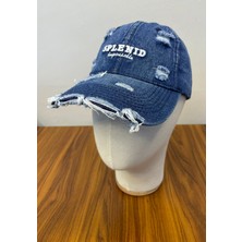Hamze Denim Jean Kot Kumaş Vintage Model Cap Şapka