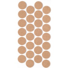 Kittiwake Home Life Kahverengi 28 Adet Yapışkanlı Sandalye, Masa, Koltuk, Sandalye Altı Parke Koruma Keçesi - Yuvarlak, 2,8 cm