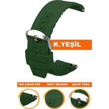  18mm-20mm-22mm-24mm saatlerle uyumlu soft silikon saat kordonu kayışı s01a16-g