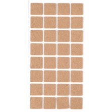 Kittiwake Home Life Kahverengi 32 Adet Yapışkanlı  Masa, Koltuk, Sandalye Altı Parke Koruma Keçesi -  Kare, 2,5 x 2,5 cm