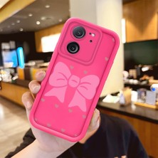 HONTINGA Redmi K60 Ultra ile Uyumlu Kılıfı Düşüme önleyici Basitlik Anti Düşme Kamera Korumali şirin Fiyonk Desen Gül Kırmızı Yumuşak Silikon Telefon Kılıfı Kadın ve erkek için uygundur K8-0089