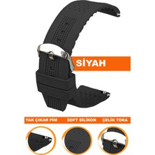  18mm-20mm-22mm-24mm saatlerle uyumlu soft silikon saat kordonu kayışı s01a16-b