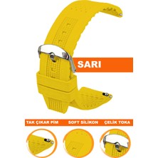  18mm-20mm-22mm-24mm saatlerle uyumlu soft silikon saat kordonu kayışı s01a16-y