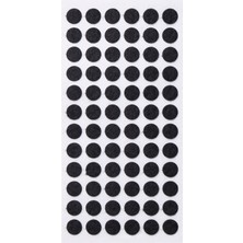 Kittiwake Home Life Siyah 72 Adet Yapışkanlı Masa, Sandalye, Koltuk Altı Parke Koruma Keçesi, Yuvarlak, 1,5 cm