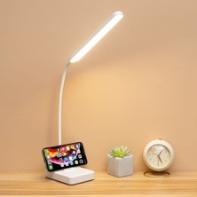 Çetiner Group® Ince Uzun Usbli Dokunmatik 3 Kademeli 360 Derece Özel Göz Korumalı LED Lityum Masa Lambası