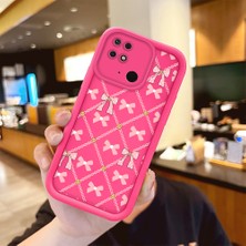 HONTINGA Redmi 10C ile Uyumlu Kılıfı Düşüme önleyici Basitlik Anti Düşme Kamera Korumali şirin küçük fiyonk Desen Gül Kırmızı Yumuşak Silikon Telefon Kılıfı Kadın ve erkek için uygundur K8-0071