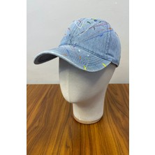 Hamze Denim Jean Kot Kumaş Vintage Model Cap Şapka