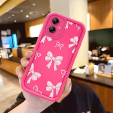 HONTINGA Samsung Galaxy A04e ile Uyumlu Kılıfı Düşüme önleyici Basitlik Anti Düşme Kamera Korumali şirin Fiyonk Desen Gül Kırmızı Yumuşak Silikon Telefon Kılıfı Kadın ve erkek için uygundur K8-0072