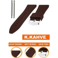  26mm-28mm-30mm saatlerle uyumlu soft silikon saat kordonu kayışı s01a36-dk