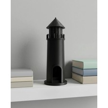 Epilons Mey Ithalat® 3D Deniz Feneri Mumluk Siyah Dekoratif Masa Üstü Aksesuar