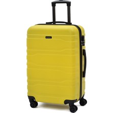 Fossil Orta Boy Valiz Sarı 123X – Ultra Hafif, Geniş Hacimli, 360° Sessiz Teker, Darbe Dayanıklı