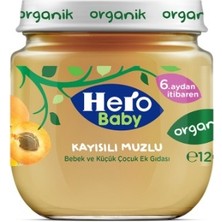 NW NessiWorld Organik Kayısı Muz Püresi Kavanoz Mama 120 gr