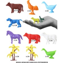 NW NessiWorld 676 Toy Play 12 Parça Renkli Mini Çiftlik Hayvanları Figür Seti 4-6 cm