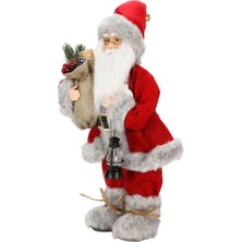 NW NessiWorld Gri Kürklü Dekoratif Biblo 41 cm