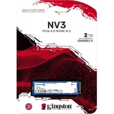 Kingston 2tb Nv3 SNV3S-2000G 6000-5000MB-S Pci-Express 4.0 M.2 SSD Disk