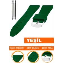  26mm-28mm-30mm saatlerle uyumlu soft silikon saat kordonu kayışı s01a36-g