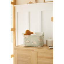 Ocean Home Textile Çocuk Odası Dinozor Oyuncak Düzenleyici Saklama Sepeti 30x21x18 cm