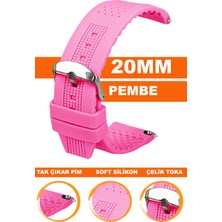  samsung galaxy 4 5 5 pro 6 40mm-42mm-44mm-46mm kasa uyumlu 20mm soft silikon saat kordonu kayışı s01a16-p