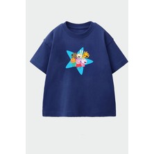 Monila Kız Çocuk Pamuklu Bisiklet Yaka T-Shirt