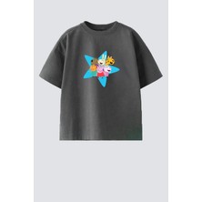 Monila Kız Çocuk Pamuklu Bisiklet Yaka T-Shirt