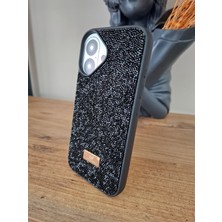 Epro iPhone 16 Uyumlu Simli Taşlı Işıltılı Kamera Koruma Çıkıntılı Içi Kadife Şık Lüks Kılıf
