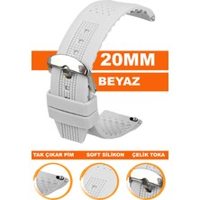  samsung galaxy 4 5 5 pro 6 40mm-42mm-44mm-46mm kasa uyumlu 20mm soft silikon saat kordonu kayışı s01a16-w