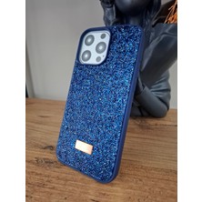 Epro iPhone 16 Pro Uyumlu Simli Taşlı Işıltılı Kamera Koruma Çıkıntılı Içi Kadife Şık Lüks Kılıf