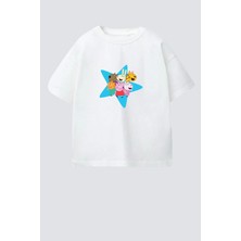 Monila Kız Çocuk Pamuklu Bisiklet Yaka T-Shirt