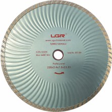 UGR 230 mm Elmas Daire Testere – Turbo Kanallı / 230×2,4×7,0×22,23 mm / Maks. 6600  – Sert Malzemeler Için