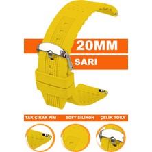  samsung galaxy 4 5 5 pro 6 40mm-42mm-44mm-46mm kasa uyumlu 20mm soft silikon saat kordonu kayışı s01a16-y