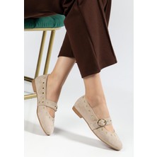 Suins Shoes Suins Mary Zımbalı Süet Kadın Babet Ayakkabı
