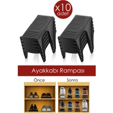 10'lu Tekli Ayakkabı Rampası, Dolap Içi Düzenleyici, Pratik Organize