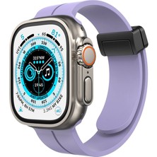 Kuzgun Ticaret Apple Watch 42MM KR412 Elegance Stylısh Kordon (Saat Değildir) - Lila