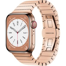 Kuzgun Ticaret Apple Watch 42MM KR413 Fine Steel Kordon (Saat Değildir) - Rose